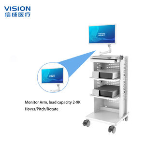 Phong cách công nghiệp nội soi xe đẩy đồ nội thất bệnh viện với im lặng bánh di động thiết bị y tế giỏ hàng vật liệu kim loại - Product Image 3