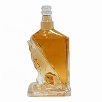 Bocal en verre personnalisé de 700 ml 750 ml avec bouchon en liège Bouteille en verre pour whisky rhum XO avec bouchon en liège