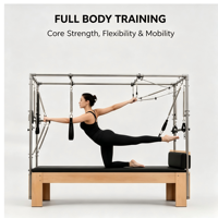 Table de Trapeze en Bois AUGER pour Pilates Commercial, Reformer Cadillac, Équipement de Fitness Professionnel pour Studio
