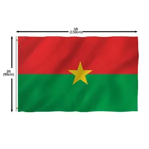 直接交付定制尺寸100% 聚酯Burkina Faso国旗