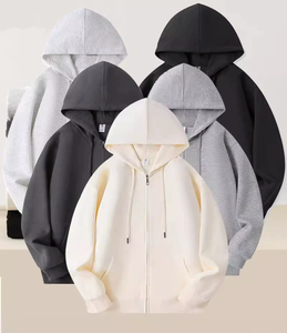 Felpe Invernali Sottili con Cappuccio, Spalle Scivolate, <span class=keywords><strong>Oversize</strong></span> da Uomo, 100% Poliestere, Stampa Personalizzata, Logo Ricamato, Felpe con Zip - Product Image 1