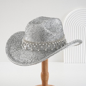 Chapeau de <span class=keywords><strong>cowboy</strong></span> en strass, chapeau western scintillant, 100% polyester, unisexe, pour enterrement de vie de jeune fille, concert à Nashville, <span class=keywords><strong>musique</strong></span> <span class=keywords><strong>country</strong></span> - Product Image 1