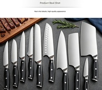 Couteau de Chef Japonais et Occidental Moderne Personnalisé en Acier Inoxydable 5Cr15, Lame Ambidextre à Tranchant Combiné, 4-9,9 pouces