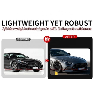 สำหรับ Mercedes AMG GT63 C192 ชุดแต่งคาร์บอนไฟเบอร์แท้แบบ Pre-Preg สำหรับกันชนหน้าทรง BB สไตล์ Splitter Chin Spoiler Aero ขายส่ง - Product Image 3
