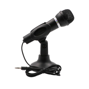 Condenser Microphone 3.5Mm Cắm Âm Thanh Stereo MIC Máy Tính Để Bàn Đứng Cho PC YouTube Video <span class=keywords><strong>Skype</strong></span> Trò Chuyện Chơi Game Podcast Ghi Âm - Product Image 1
