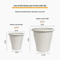 Pot de fleurs en plastique pour plantation de bulbes de lys Hollen, style nordique bicolore imitation pierre, pour cour et balcon, directement de l'usine