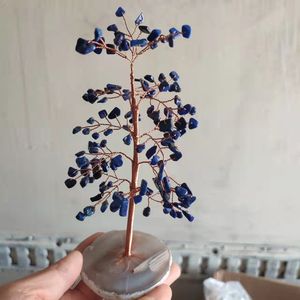<b>Crystal</b> <b>Chip</b> Tree Blue Lapis Lazuli Wire Wrapped Home Decoration Ornament East China Sea Origin - Product Image 1