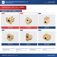 Juego de tornillos de tracción Tr10x2 Tr10x3 Tr10x4, acero C45 / S45C / 1045, con tuerca de POM/bronce, para movimiento lineal, OEM