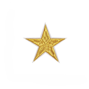 Haute qualité doré argent <span class=keywords><strong>rouge</strong></span> noir gris étoile à cinq branches fer sur patchs pour chapeaux étoiles en vrac - Product Image 4