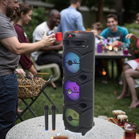 Enceinte portable sans fil professionnelle rechargeable pour DJ, karaoké et home cinéma, avec télécommande et éclairage RGB 5.0