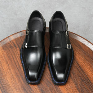 Zapatos Formales de Vestir de Cuero para Hombre, Estilo Clásico, Hechos a Mano, con Doble Hebilla, Elegantes, Nuevos 2026 - Product Image 3