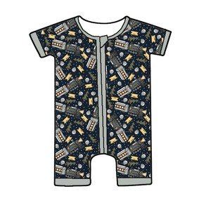 Pijamas de Bambú Personalizados Listos para Enviar, Pijamas Cortos con Cierre para Bebés, Estampado de Personajes, Caja Misteriosa - Product Image 5