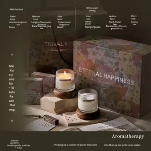 Juego de Velas Aromáticas con Aceites Esenciales, Serie Blooming Delight, en Frascos de Vidrio Hechos a Máquina, de Larga Duración, para Pascua, Ramadán, Diwali - Product Image 6