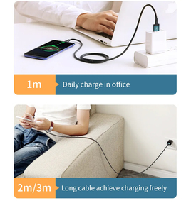 Từ tính sạc cáp điện thoại từ tính sạc 3-in-1 cáp USB Nylon bện từ kết nối sạc - Product Image 3