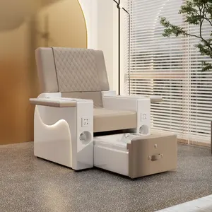 LED 조명으로 하나의 고급 페디큐어 및 매니큐어 의자 마사지 페디큐어 의자 휴대용 발 스파 의자
