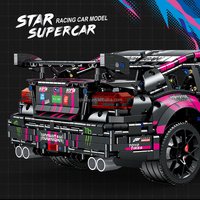 57010 1:8 Diy Rc pour Super Voiture de Course 2978 Pièces Jouet Modèle Écologique pour Collection de Voitures Ensemble de Blocs de Construction Défiants pour Adultes
