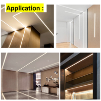 16*16mm sous les armoires de cuisine triangle V forme murale profilé en aluminium monté en coin led bande lumineuse rigide