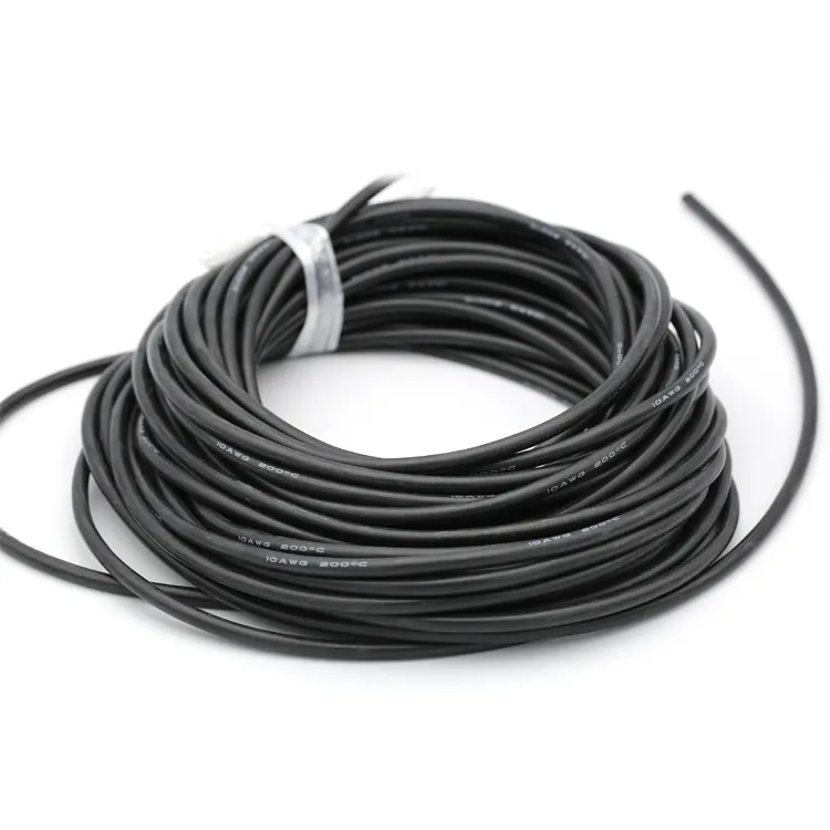 10 AWG كابل سيليكون مطاطي قياس 10 * * * (بالجملة 6 8 10 12 14 16 18 20 22 24 26 28 30AWG)