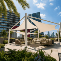 Tente extensible résistante aux UV pour aménagement paysager avec panneaux d'extension modulaires pour terrasses de restaurants