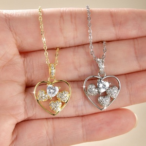 Exquisite 14k Gold Filled Copper Insert Zircon Hollow Out Heart Shape Pendant Necklace 2026 New Heart Jewelry - Product Image 6