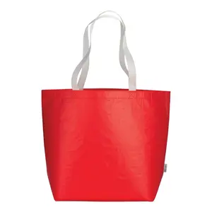 Borsa shopper con soppalco in RPET, merchandising sostenibile - Product Image 3