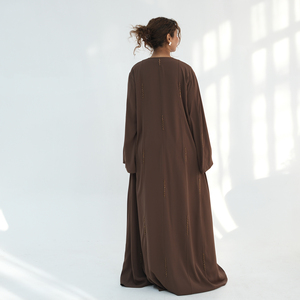 <span class=keywords><strong>Abaya</strong></span> di Lusso Ramadan EID 2026 Dubai con Perline Fatte a Mano Abito Musulmano da Donna Abbigliamento Islamico Cardigan <span class=keywords><strong>Abaya</strong></span> con Bottoni - Product Image 3