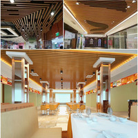 Panneau de plafond suspendu décoratif moderne en WPC pour intérieur, design imperméable pour salon, salle de bain, centre commercial