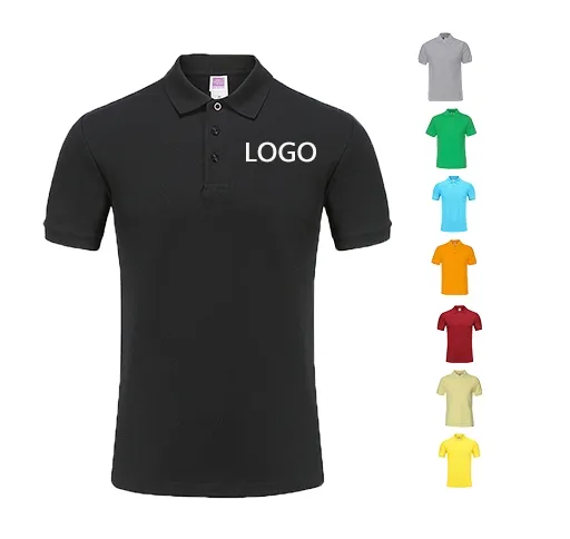 Toptan özel Logo Polo GÖMLEK erkek 220G donatılmış % 100% pamuk Polo GÖMLEK s özel kendi tasarım gömlek erkekler kısa kollu