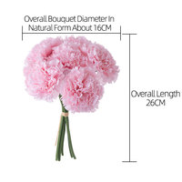 Qualité grossiste décoration pivoine Oeillet fleur artificielle de contact ornements de noël