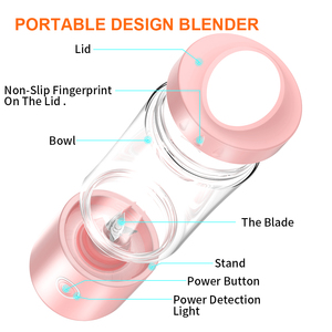 Mixeur Portable en Gros 400ml, Mini Tasse à Jus Rechargeable pour Smoothies et Boissons Glacées, Utilisation Domestique et Extérieure - Product Image 6