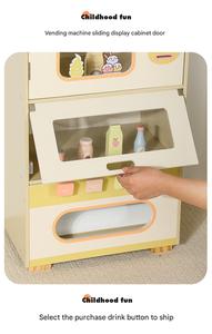 COMMIKI Jouet <span class=keywords><strong>de</strong></span> distributeur automatique en bois pour enfants avec boissons et crème glacée <span class=keywords><strong>Jeu</strong></span> <span class=keywords><strong>de</strong></span> rôle <span class=keywords><strong>Jeu</strong></span> <span class=keywords><strong>de</strong></span> partage éducatif Jouet d'apprentissage - Product Image 4