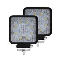 Luz de trabajo LED de 24W con haz puntual/difuso, 12V 24V, todoterreno, para camión, tractor, barco, coche, SUV, ATV, luces IP68 impermeables