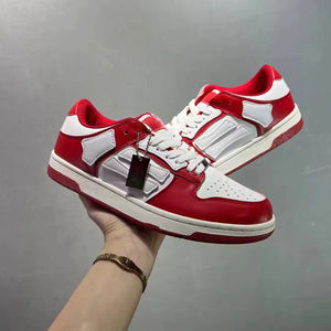 Top-level design custom-made retro red and white striped lace-up sports <b>shoes</b> with high-quality breathable mesh upper - Product Image 2