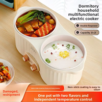 Malata 4L Poêle Électrique Multifonctionnelle à Double Contrôle, 1000W, Antiadhésive, pour Cuisson à la Vapeur, Ébullition, Friture et Shabu