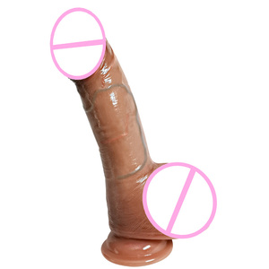 Dildo Grande Marrón de PVC Suave, Producto Sexual para Adultos con Vibrador, Herramienta de Masturbación Femenina, Simulador de Penetración - Product Image 4