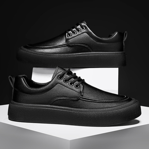 Chaussures habillées montantes en cuir pour hommes, confortables, à lacets, pour le bureau et les affaires, respirantes, à bout rond, pour usage quotidien - Product Image 4