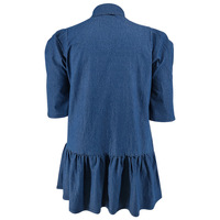 Robes en jean tendance pour femmes grandes tailles, robe courte décontractée à manches courtes, robe en jean pour femmes
