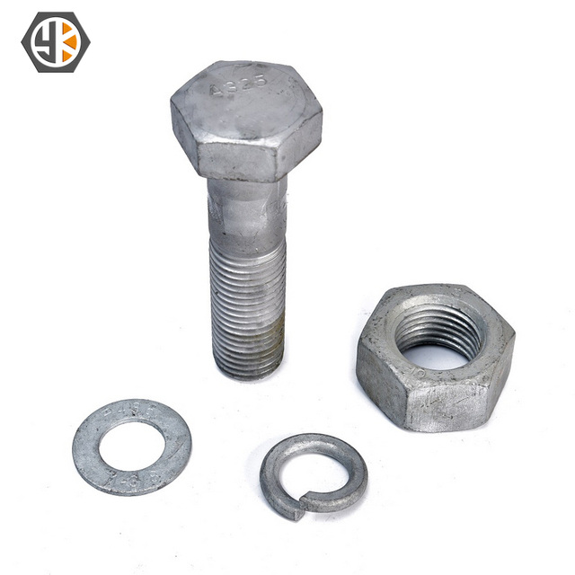 ASME B18.2.6 ASTM F3125 Type A325 A325M A490 A490M Galvanized Heavy Hex Structural Bolts With DH/2H Nut and F436 Washer