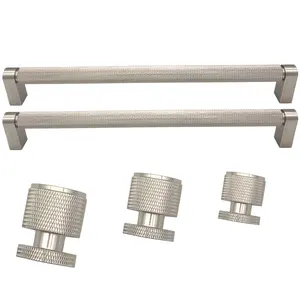 Brass đồ nội thất xử lý Knurled vàng đen tủ quần áo hiện đại tủ tủ quần áo satin Nickel Tủ Ngăn Kéo knobs