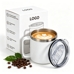 Custom logo Insulated Double Wall Travel Coffee <b>Mugs</b> Powder Coated 20oz Party Cup Stainless Steel Tumbler for Laser Engraving - Product Image 1