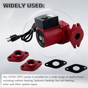 Bomba Circuladora UPS26-99FC de 1/6 HP, Hierro Fundido, 3/4 Pulgadas con Brida, 33 GPM, para Calefacción Radiante Hidrónica - Product Image 2