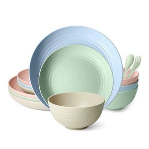 Vaisselle personnalisée en paille de blé biodégradable sans BPA, réutilisable et écologique, comprenant assiette, bol et tasse – Offre Spéciale - Product Image 3