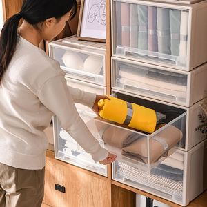 <b>Plastic</b> Drawer Storage <b>Box</b> Rectangle <b>Large</b> Size Clothes Quilts Underwear Organizer Easy To Clean Standing Type - Product Image 4