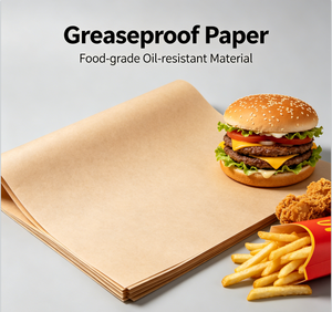 Wholesale white & Brown Kraft Greaseproof <b>Paper</b> Roll 40gsm 45gsm Food <b>Wrapping</b> <b>Paper</b> for Sandwich Burger Packaging - Product Image 3
