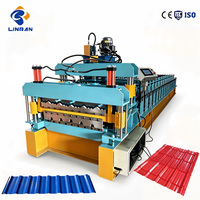 Máquina Formadora de Rollos de Tejas Trapezoidales y Corrugadas de Doble Capa LINRAN