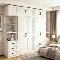 Vente directe usine – Grande armoire en bois pour chambre à coucher, meuble ouvert, armoire portable économique en MDF