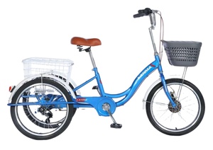 Triciclo de Pedales Personalizado para 2 Adultos, Mini Bicicleta de Carga de 3 Ruedas con Horquilla de Acero para Desplazamientos Urbanos en India - Product Image 3