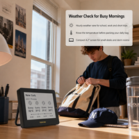 Kylendar Mini 4.2" Station météo de bureau intelligente avec écran E-Paper et Wi-Fi pour affichage des prévisions météo quotidiennes et des trajets domicile-travail