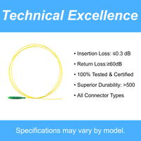 Pigtail SC/APC de 0.9mm | Fibre de queue de fibre optique monomode à 1 noyau pour centre de données | Connecteurs à fibres optiques et câbles de raccordement