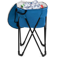 Glacière portable pliable isotherme rotomoulée 60L avec support et sac de transport pour canettes, idéale pour le camping